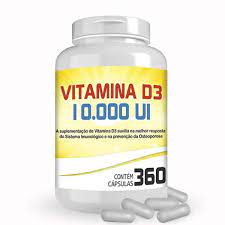 Vitamina D3 10 000ui Com 360 Capsulas Sem Sabor Netshoes