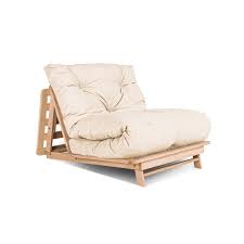 Turn any space into a sleeping space. Layti 90 Futon Sofa Raw Wood Cream Lunares Store