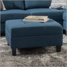 Zach Dark Blue Fabric Ottoman Fabric Storage Ottoman Fabric Ottoman Ottoman In Living Room