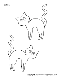 Snag these free halloween cat coloring pages! Halloween Cats Free Printable Templates Coloring Pages Firstpalette Com