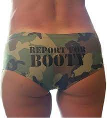 Amazon.com: Southern Designs Report for Booty On Camo Boy Shorts - Black  Logo - Great Army Wife Girlfriend Panties (Small) : Clothing, Shoes &  Jewelry