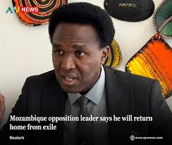 Mozambique's opposition leader Venâncio Mondlane, who has been calling for  protests for weeks from exile, has said he will return to the country