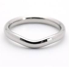Tiffany Co Platinum Elsa Peretti 2mm Curved Wedding Band Ring Curved Wedding Band Wedding Ring Bands Wedding Bands