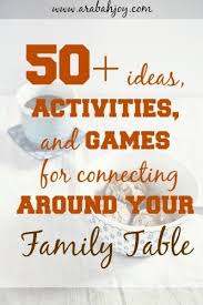 The Family Table Arabah Family Table Family Fun Night Family Traditions
