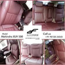 Ever Seen The Luxury In Burgundy Here S The Ravishing Yet Luxurious Premium Car Interior Suiting S For Your Mahindra Xuv 500 I Premium Cars Ludhiana Car Seats