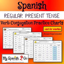 Present Tense Regular Er Ir Practice Conjugating Verb