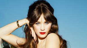 Willard carroll will smith, jr. Wallpaper Face Women Long Hair Blue Eyes Brunette Glasses Blue Background Celebrity Singer Actress Bracelets Red Lipstick Black Hair Fashion Person Skin Zooey Deschanel Head Supermodel Girl Beauty Smile Eye Woman