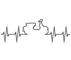 Vespa Heartbeat Vespa Scooters Clip Art Drawing
