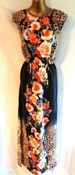 River Island Black Floral Animal Print Maxi Cover Up Size 8 2565 Fashion Clothing Shoes Accessories Fashion Black Maxi Dress Rose Gold Sequin Dress