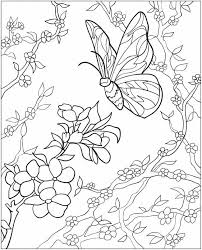 Dover Coloring Pages To Print Met Bloemen En Vlinders Coloring Page Butterflies And Flowers Ausmalbilder Ausmalen Malvorlagen