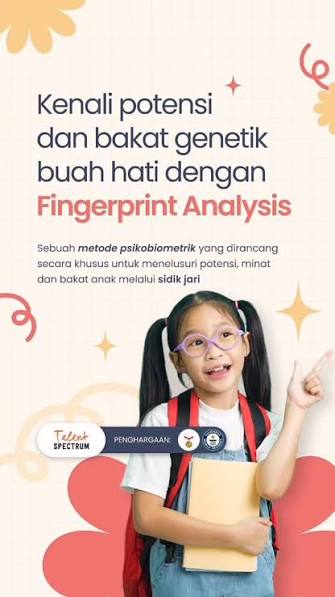 Kenali potensi bakat anak lewat sidik jari yuk!, Talent Spectrum adalah  provider layanan Fingerprint Analysis yang sudah berdiri sejak tahun 2008  dan memiliki lebih dari 500.000 klien di Indonesia., ...