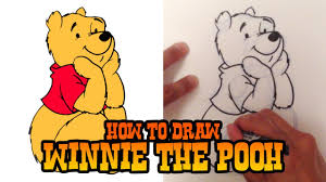 Draw a large, tilted oval. How To Draw Winnie The Pooh Step By Step Video