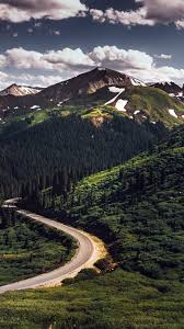 One of many great free stock photos from pexels. Mountains Road Trees 750x1334 Iphone 8 7 6 6s Wallpaper Background Picture Image