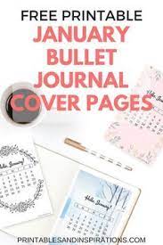 Free Printable January Bullet Journal Cover Designs With January Calendar Printables And Inspirations January Bullet Journal Journal Covers Bullet Journal Cover Page