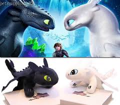 2x How To Train Your Dragon White Dragon Light Fury Night Fury Plush Doll Gift