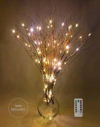 Lighted Birch Tree Decorative Branches 100 Natural Led Decorative Twig Lights Lighted Branches Diy 100 Ta Twig Lights Vase With Branches Twig Centerpieces