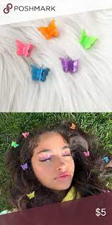 Butterfly Hair Clips Mini Claw Hair Clips Cute And Trendy Hair Clips Butterfly Hair Clips Aesthetically Pleasi Claw Hair Clips Clip Hairstyles Dipped Hair