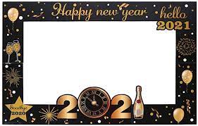 Kesyoo Aderecos De Cabine Fotografica De Ano Novo Feliz Ano Novo 2021 Aderecos De Moldura De Foto Para Materiais De Festa De Vespera De Ano Novo Amazon Com Br
