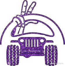 Jeep Wave Glitter Looking Purple Design Jeep Life Decal Jeep Wave Jeep Stickers