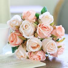 Lilac bridal bouquets & bridesmaid bouquets + wedding decorations Romantic Artificial Silk Bridal Bouquets Decorations Wedding Table Flowers Set Of 3 123104967 Jj S House