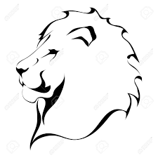Lion Head On A White Background Tattoo Lion Head Tattoos Lion Silhouette Lion Tattoo