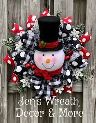 Christmas Wreath Snowman Wreath Winter Wreath Holiday Wreath Holiday Wreaths Christmas Christmas Wreaths Diy Christmas Wreaths