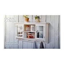 Wandschrank Wandgarderobe Wandvitrine Weiss Wandregal Hangeschrank Landhaus Shabby Chic Holz Amazon De Kuche Haushal Wandgarderobe Wandvitrinen Wandschrank