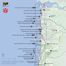 Northern Oregon Coast Map Navigating The Oregon Coast Trail - Oregon Coast Visitors Association