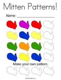 These are a perfect quick knit or a blank canvas for mitten fun! Mitten Patterns Coloring Page Pattern Coloring Pages Mitten Patterns Pattern Activities