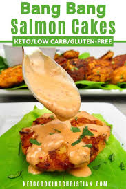 Take your salmon cakes to the next level with fresh raspberries and a spicy chipotle aioli! Keto Bang Bang Salmon Cakes Keto Cooking Christian
