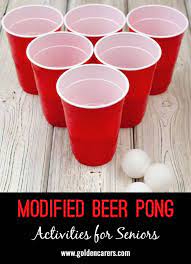 Modified Beer Pong Beer Pong Senior Activities Games For Elderly