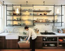 The carnegie, all steel media cabinet with drawers. Industrial Kitchen Design Creates A Great Loft Style Atmosphere