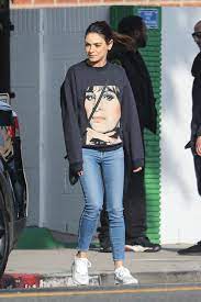 In 1991, at the age of 7, she moved from soviet ukraine to the united states with. Mila Kunis White Mesh Sneakers Street Style Autumn Winter 2020 On Sassy Daily Sneakers Street Style Fashion Casual Style Outfits