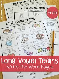 We have lots of activity sheets about many different topics. Long Vowel Teams Worksheets Write The Word Pages This Reading Mama