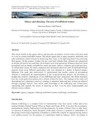 Pdf Silence And Silencing The Case Of Trafficked Women