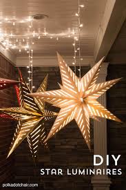 Collection by emma | origami, diys and paper crafts • last updated 9 weeks ago. Diy Hanging Star Lights For Christmas Porch Decor Polka Dot Chair