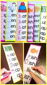 Word Families Literacy Center Great For First Grade Just Laminate The Strips And Use A Dry Erase Marker To M Teaching Phonics Word Family Activities Phonics