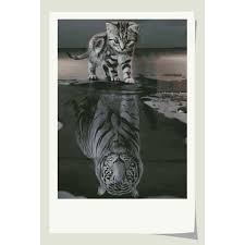 Enjoy all rto new counted cross stitch kits collection spring 2021. Gold Collection Counted Cross Stitch Kit Chimera Illusion Fantasy Reflection Of Cat Kitten Tiger Package Aliexpress
