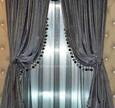 Inexpensive Gray Color Jacquard Contemporary Window Curtain Contemporary Windows Trendy Home Decor Curtains