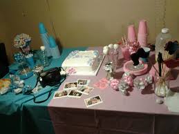 Gender Reveal Party Inspiration Table Set Up With Blue And Pink Gender Reveal Party Reveal Parties Reveal Ideas