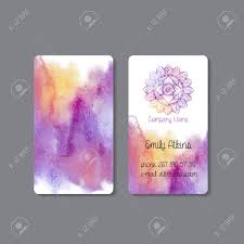 Premium cards printed on a variety of high quality paper types. Business Card Template Watercolor Background Vector Illustration Royalty Free Cliparts Vectors And Stock Illustration Image 32567451