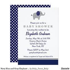 Navy Blue And Gray Elephant Baby Shower Invitation Ad Babyshower Elephant Baby Shower Invitations Blue Baby Shower Invitations Gray Baby Shower Invitations