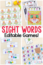 Editable Sight Word Games That Are Super Fun