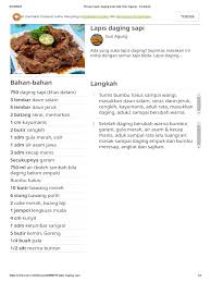 Daging sapi bumbu kecap cabai hijau sudah selesai dibuat. Resep Lapis Daging Sapi Oleh Susi Agung Cookpad