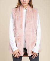 Mittoshop Blush Side Pocket Faux Fur Vest Women