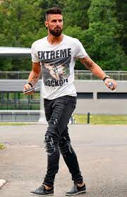 Последние твиты от olivier giroud (@_oliviergiroud_). Olivier Giroud Wearing Extreme Knockout T Shirt By Philippe Plein Mens Tops Good Looking Men Mens Tshirts