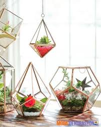 Geometrik Saksi Modelleri Moda Dekorasyon Geometrik Teraryum Saksi Cicek