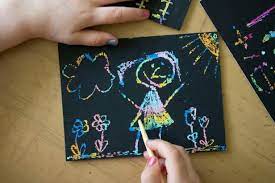 #craftsforkids #scratchoffcards scratch off card ingredients: How To Make Scratch Art Paper Hgtv