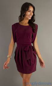 Dress Short Tied Waist Dress With Pockets Simply Dresses Burgandy Dress Burgandy Dress Short Party Dress Short
