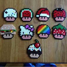 Perlerbeads Super Mario Mushrooms Perler Bead Mario Perler Bead Art Perler Beads